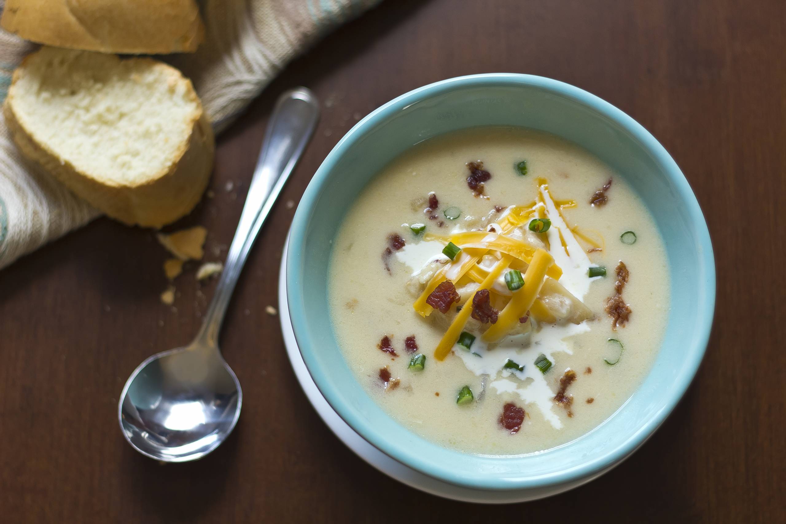 Healthy Loaded Baked Potato Soup Recipe