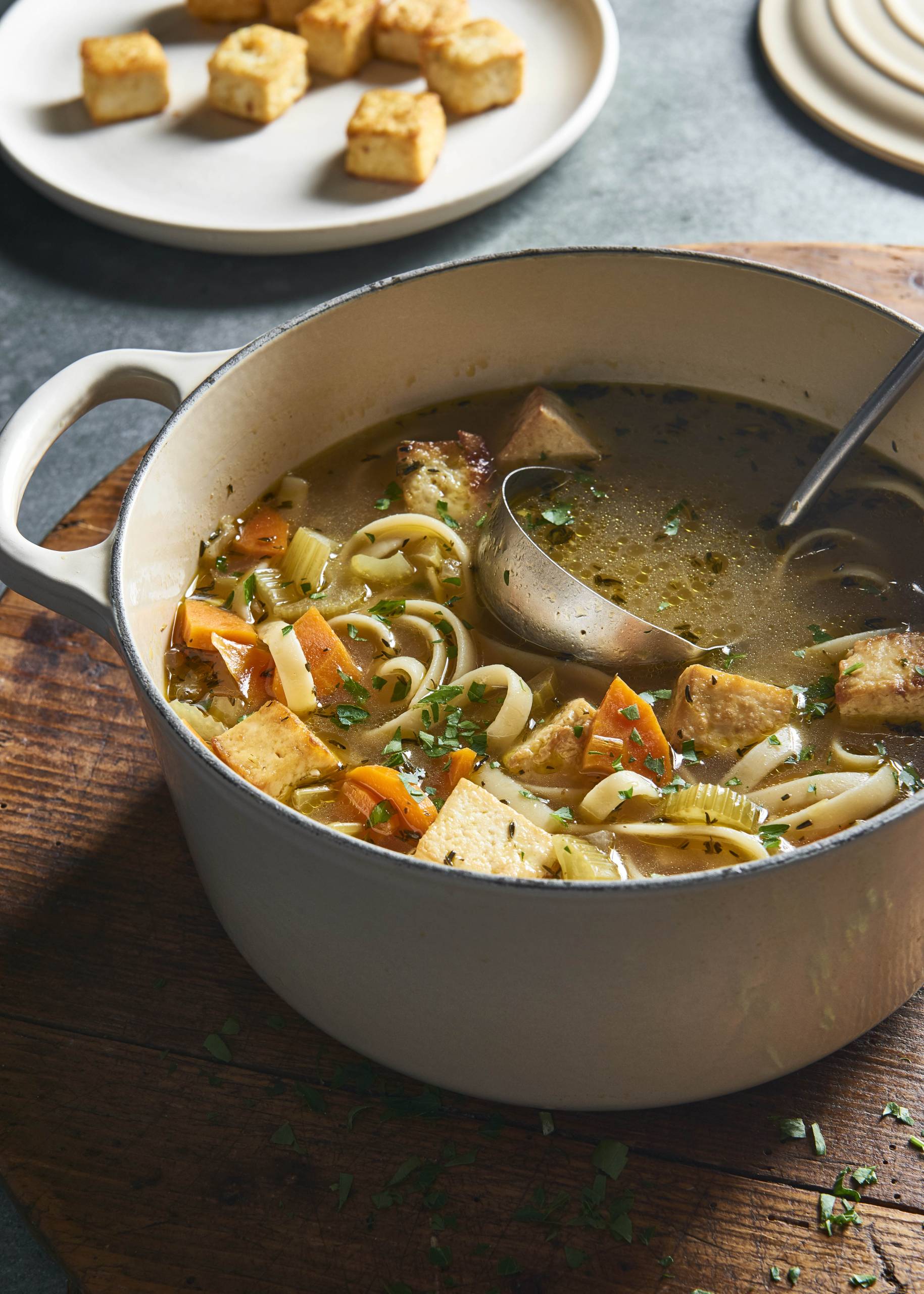 Vegan Chicken Noodle Soup By Tess Masters Massel