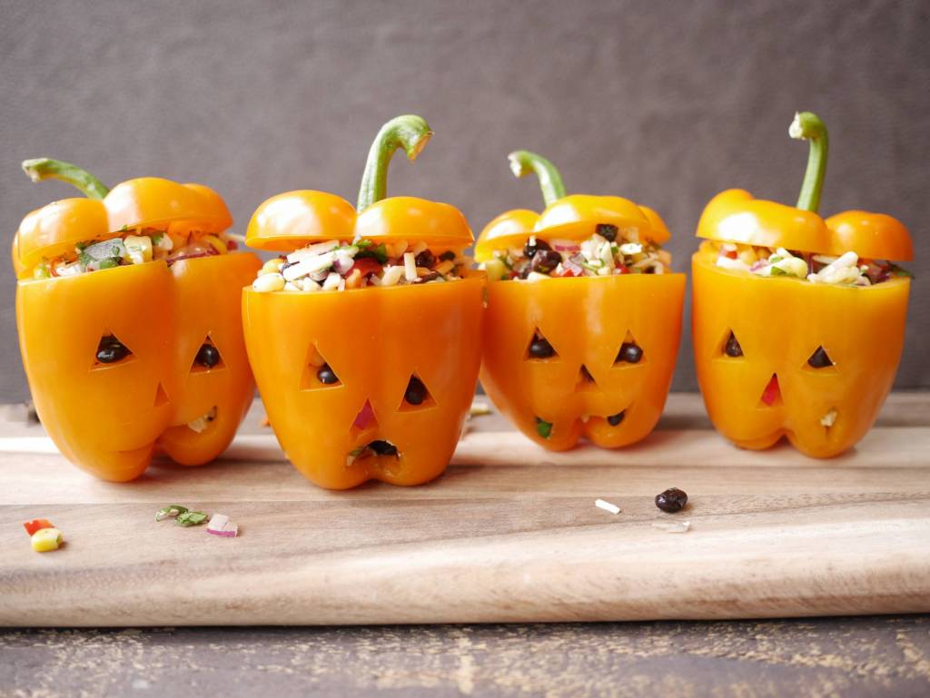 Spooky stuffed peppers satisfy your creative side and your cravings.